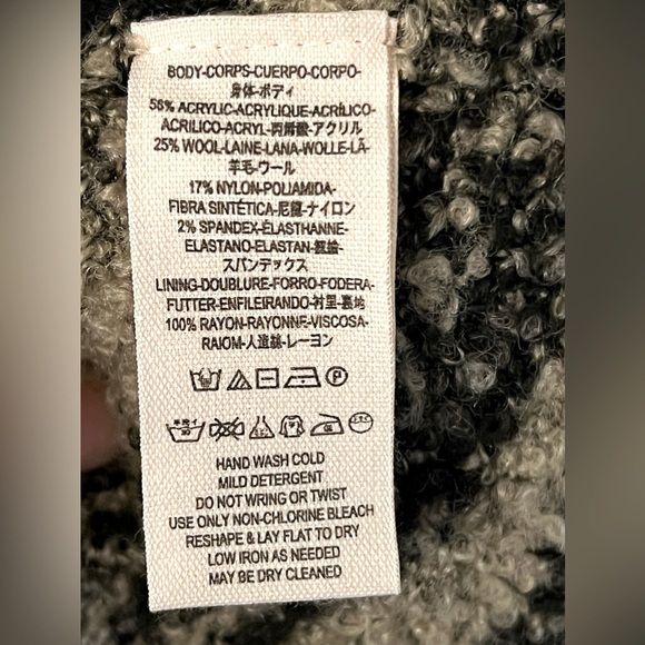 Free People Womens Large Fuzzy Wool Blend Knit Cardigan Sweater - Picture 9 of 9